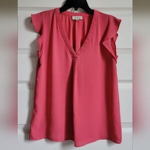 LOFT Outlet Flutter Sleeve Blouse